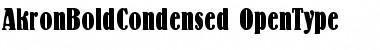 Download AkronBoldCondensed Regular Font Title Preview
