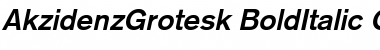 Download AkzidenzGrotesk BoldItalic Font Title Preview