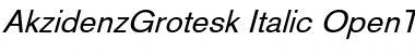 Download AkzidenzGrotesk Italic Font Title Preview