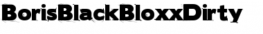 Download BorisBlackBloxxDirty Regular Font Title Preview