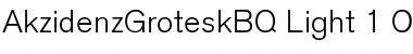 Download Akzidenz-Grotesk BQ Light Font Title Preview