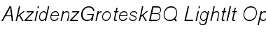 Download Akzidenz-Grotesk BQ Light Italic Font Title Preview