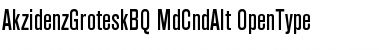 Download Akzidenz-Grotesk BQ Medium Condensed Alt Font Title Preview