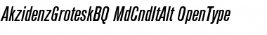 Download Akzidenz-Grotesk BQ Medium Condensed Italic Alt Font