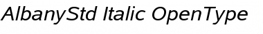 Download Albany Std Italic Font Title Preview
