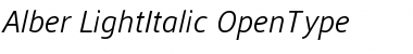 Download Alber Light Italic Font Title Preview