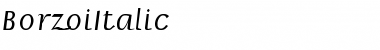 Download BorzoiItalic Regular Font Title Preview