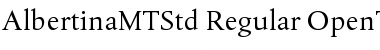 Download Albertina MT Std Regular Font Title Preview