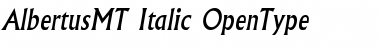 Download Albertus MT Italic Font Title Preview