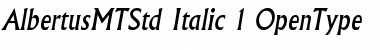 Download Albertus MT Std Italic Font Title Preview
