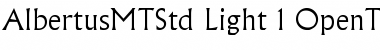 Download Albertus MT Std Light Font Title Preview