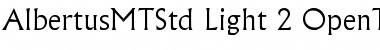 Download Albertus MT Std Light Font Title Preview