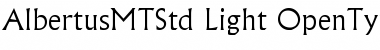 Download Albertus MT Std Light Font Title Preview