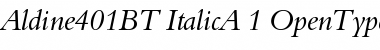 Download Aldine 401 Italic Font Title Preview