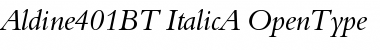 Download Aldine 401 Italic Font Title Preview