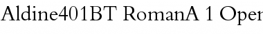 Download Aldine 401 Regular Font Title Preview