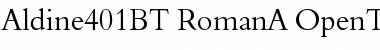 Download Aldine 401 Regular Font Title Preview