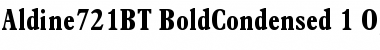 Download Aldine 721 Bold Condensed Font Title Preview