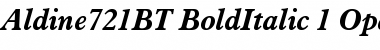 Download Aldine 721 Bold Italic Font Title Preview
