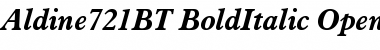 Download Aldine 721 Bold Italic Font Title Preview