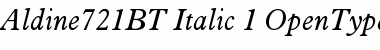 Download Aldine 721 Italic Font Title Preview