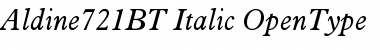 Download Aldine 721 Italic Font Title Preview