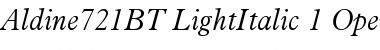 Download Aldine 721 Light Italic Font Title Preview