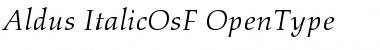 Download Aldus Italic Oldstyle Figures Font Title Preview