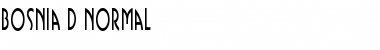Download Bosnia D Normal Font Title Preview