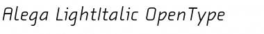 Download Alega-LightItalic Regular Font Title Preview
