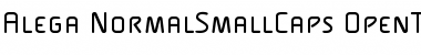Download Alega-NormalSmallCaps Regular Font Title Preview