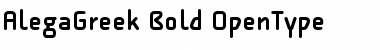 Download AlegaGreek-Bold Regular Font Title Preview
