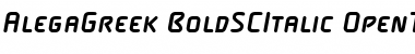 Download AlegaGreek-BoldSCItalic Regular Font Title Preview