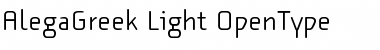 Download AlegaGreek-Light Regular Font Title Preview