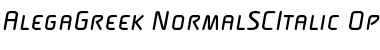 Download AlegaGreek-NormalSCItalic Regular Font Title Preview