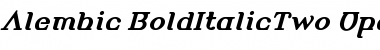 Download Alembic BoldItalicTwo Font Title Preview