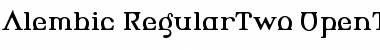 Download Alembic RegularTwo Font Title Preview