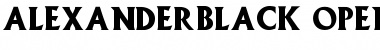Download Alexander Black Font Title Preview