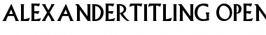 Download Alexander Titling Font Title Preview