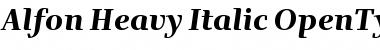 Download Alfon MD Heavy Italic Font Title Preview