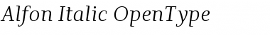 Download Alfon Italic Font Title Preview