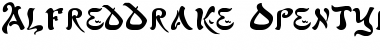 Download AlfredDrake Regular Font Title Preview