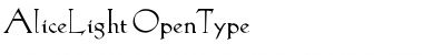 Download AliceLight Regular Font Title Preview
