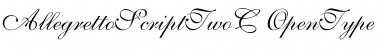Download Allegretto Script TwoC Regular Font Title Preview