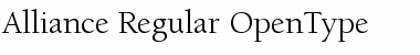Download Alliance Regular Font Title Preview