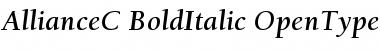 Download AllianceC Bold Italic Font Title Preview