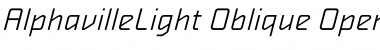 Download AlphavilleLight Oblique Font Title Preview