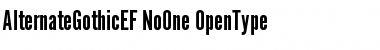 Download AlternateGothicEF NoOne Font Title Preview