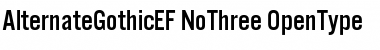 Download AlternateGothicEF NoThree Font Title Preview