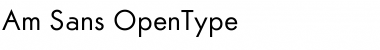 Download Am Sans Regular Font Title Preview